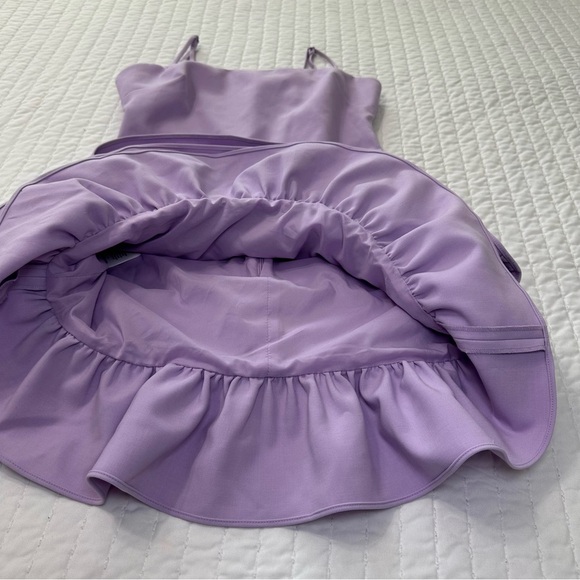 Likely Amica Tiered In Orchid Bloom Lavender Ruffle Detail on the Hem Mini Dress - Picture 7 of 12